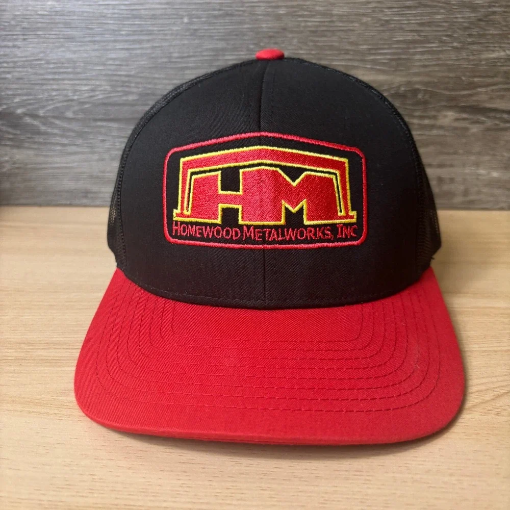 Homewood‎ Metalworks Inc Hat Cap Snap Back Black Red Adjustable